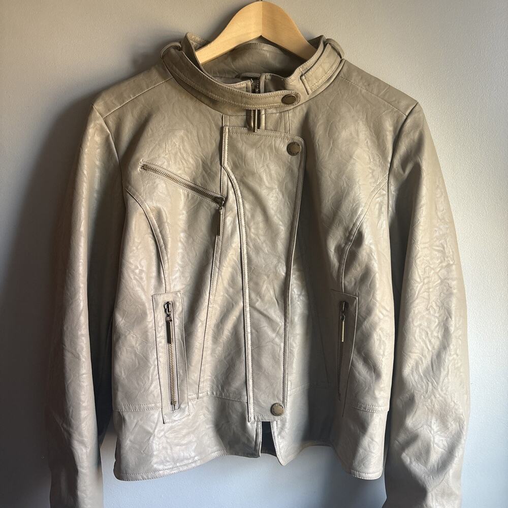 Paper Denim and Cloth Ladies Faux Leather Jacket Size X-Large